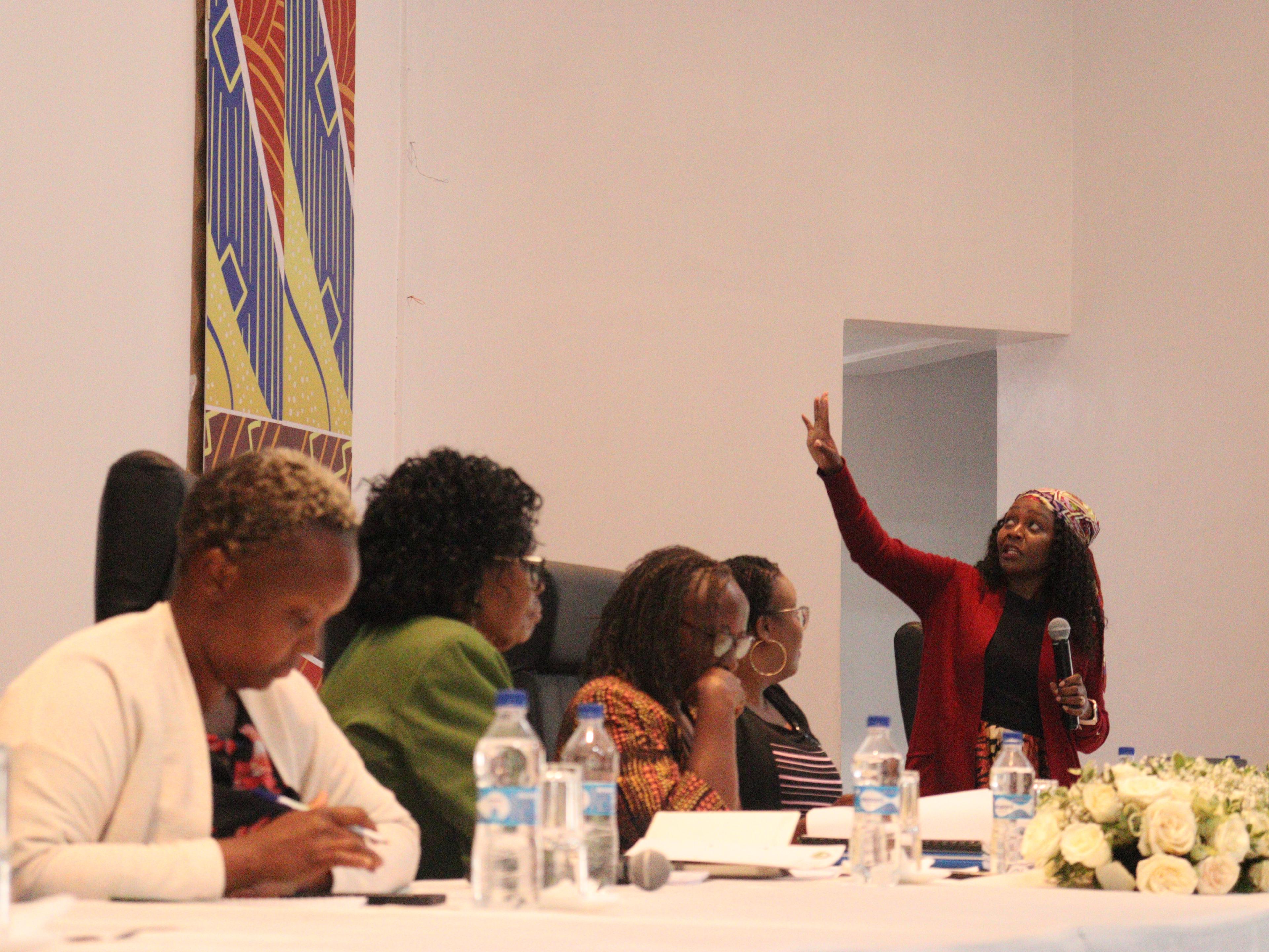 Njura presenting at the Girl Child Network AGM
